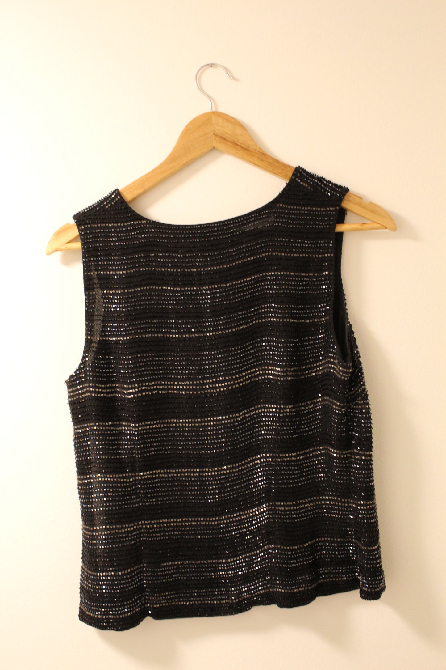 Ann Taylor Black Sequin Tank