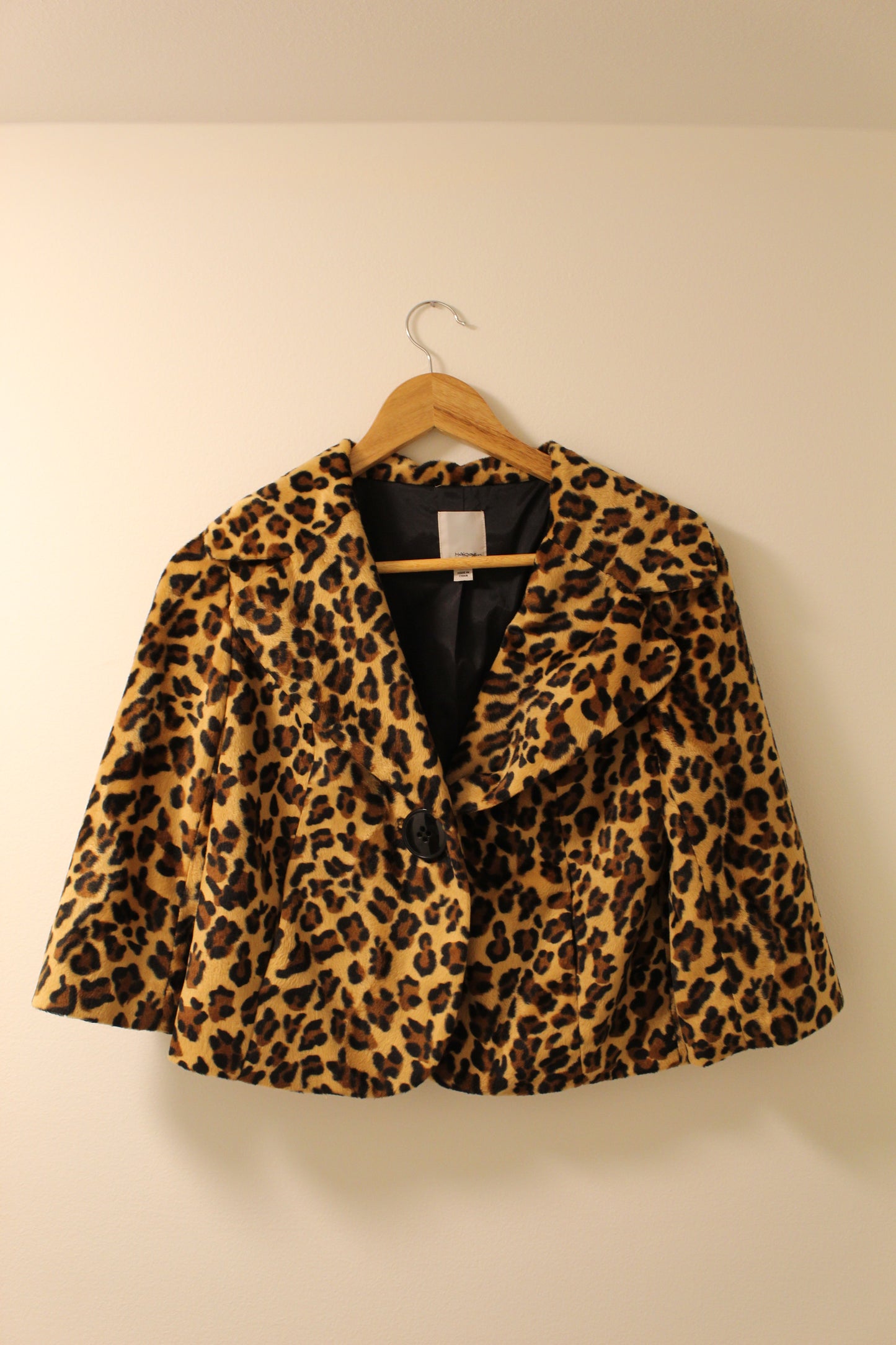 Cheetah Print Cropped Jacket