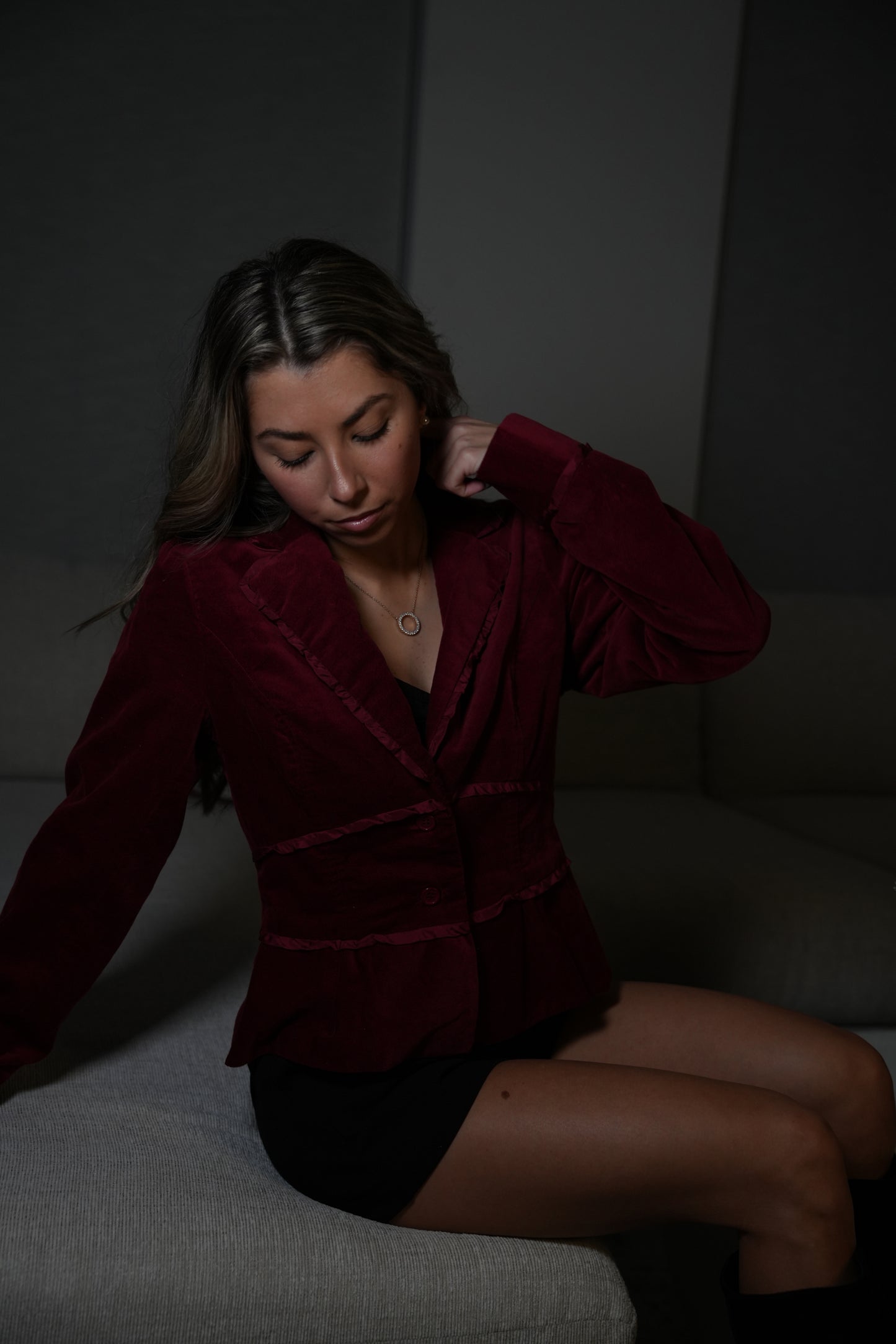 Red Velvet Blazer