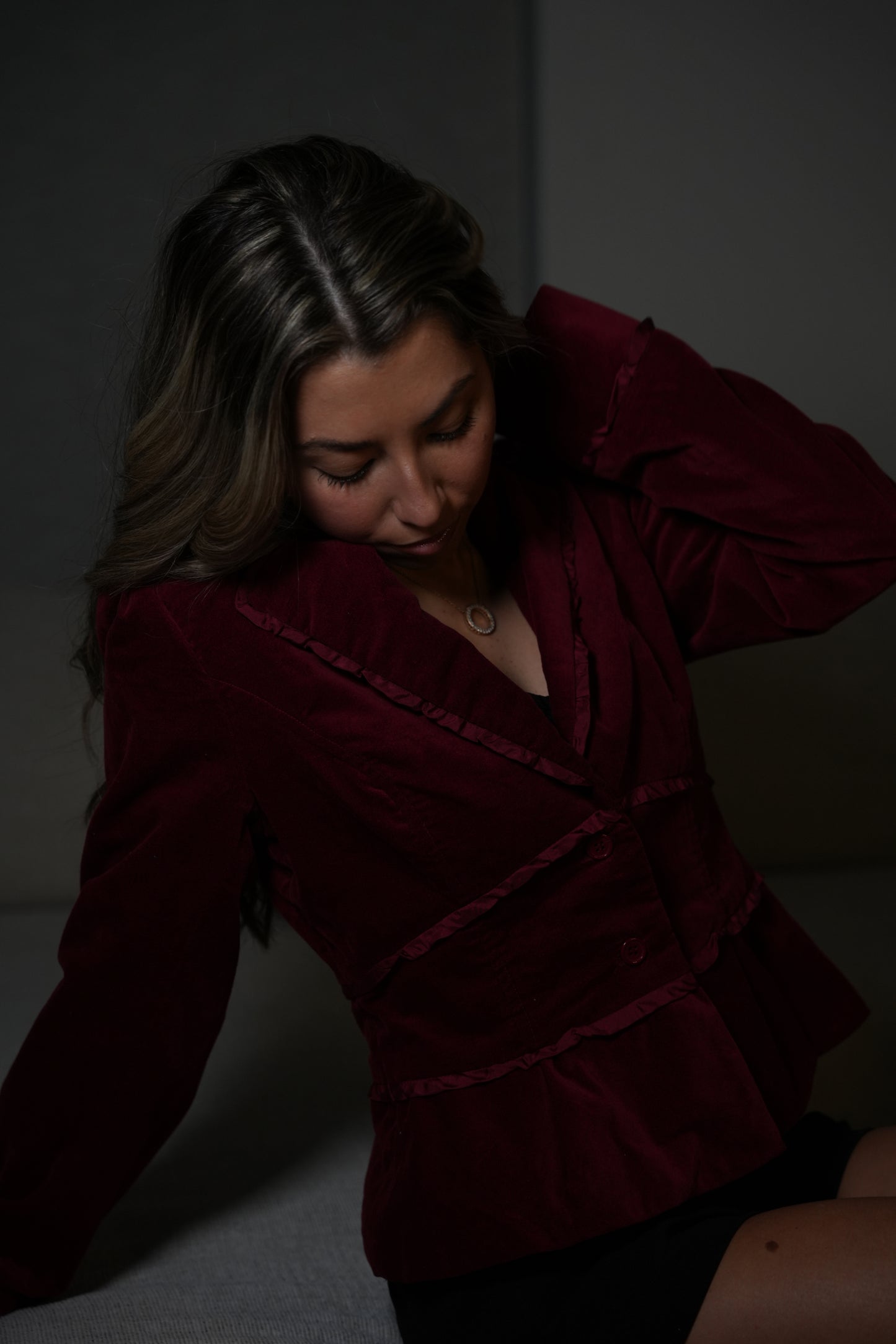 Red Velvet Blazer