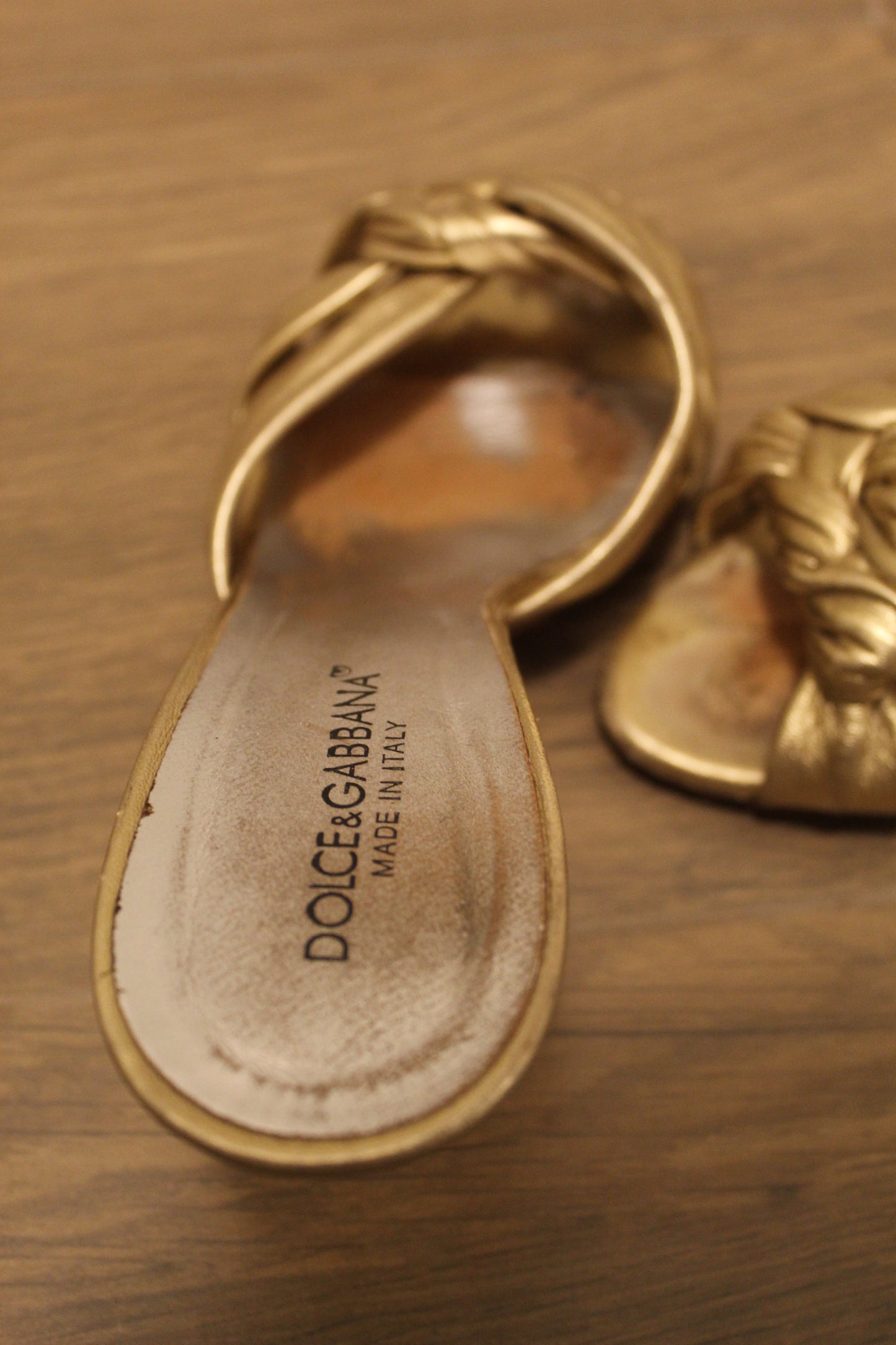 Dolce & Gabanna Gold Kitten Heels