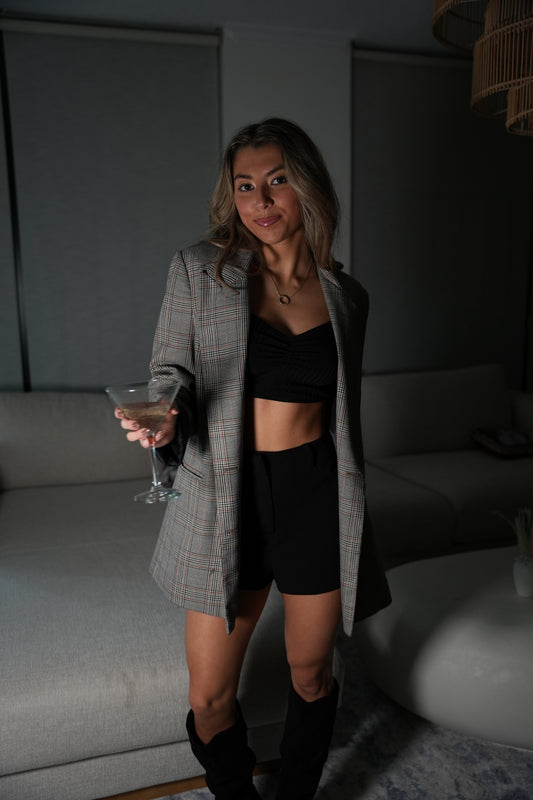 Zara Plaid Oversized Blazer