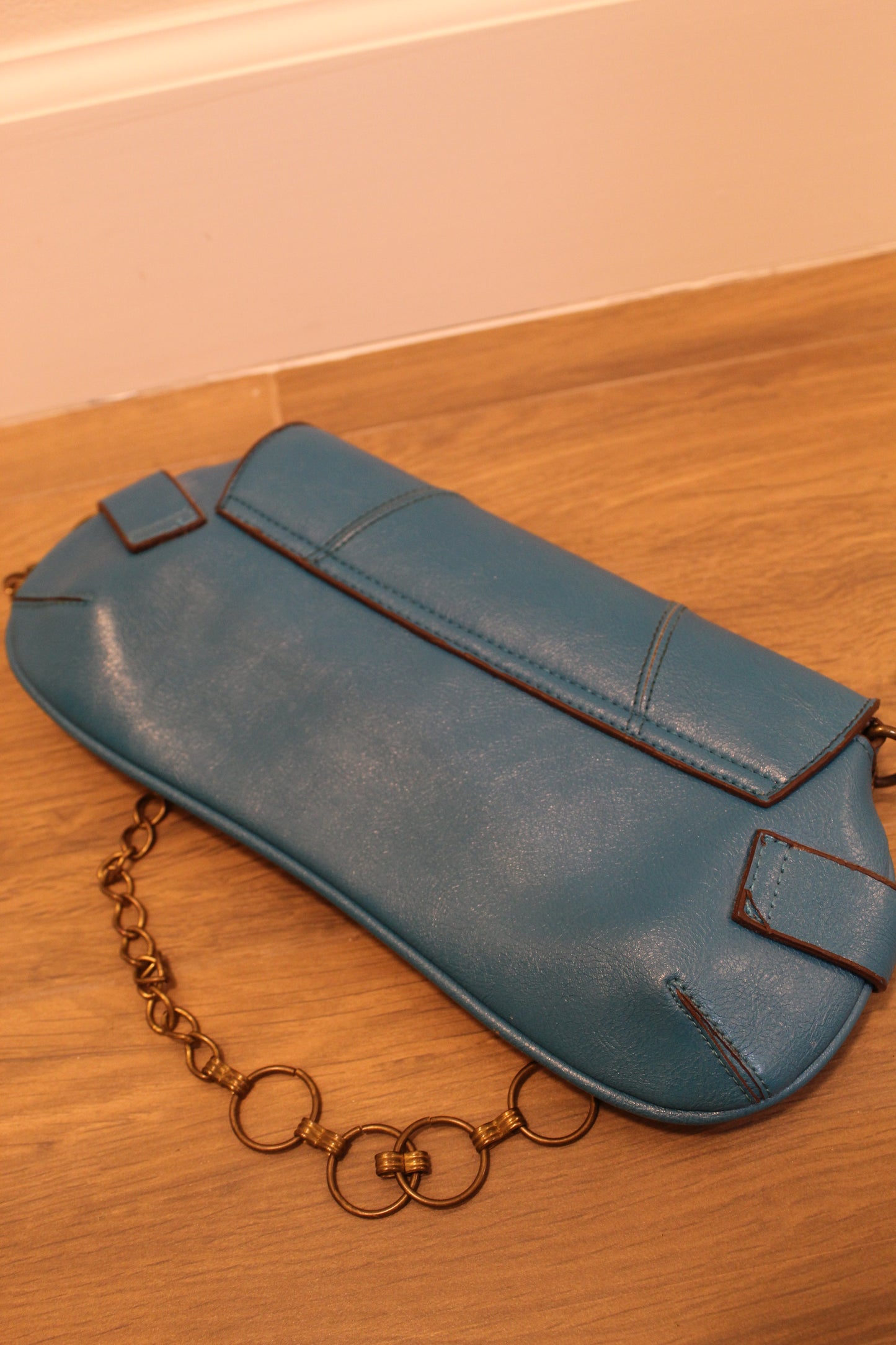 Turquoise Chain-Link Elegance Bag