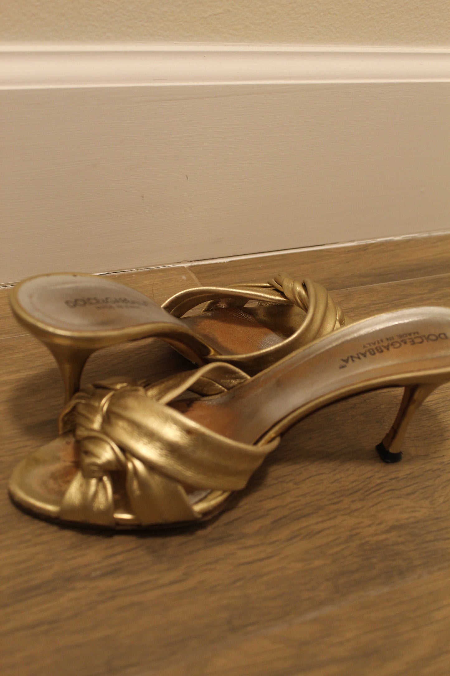 Dolce & Gabanna Gold Kitten Heels