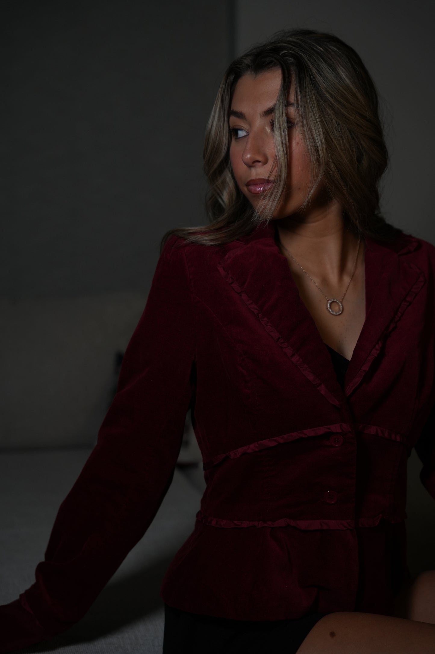 Red Velvet Blazer