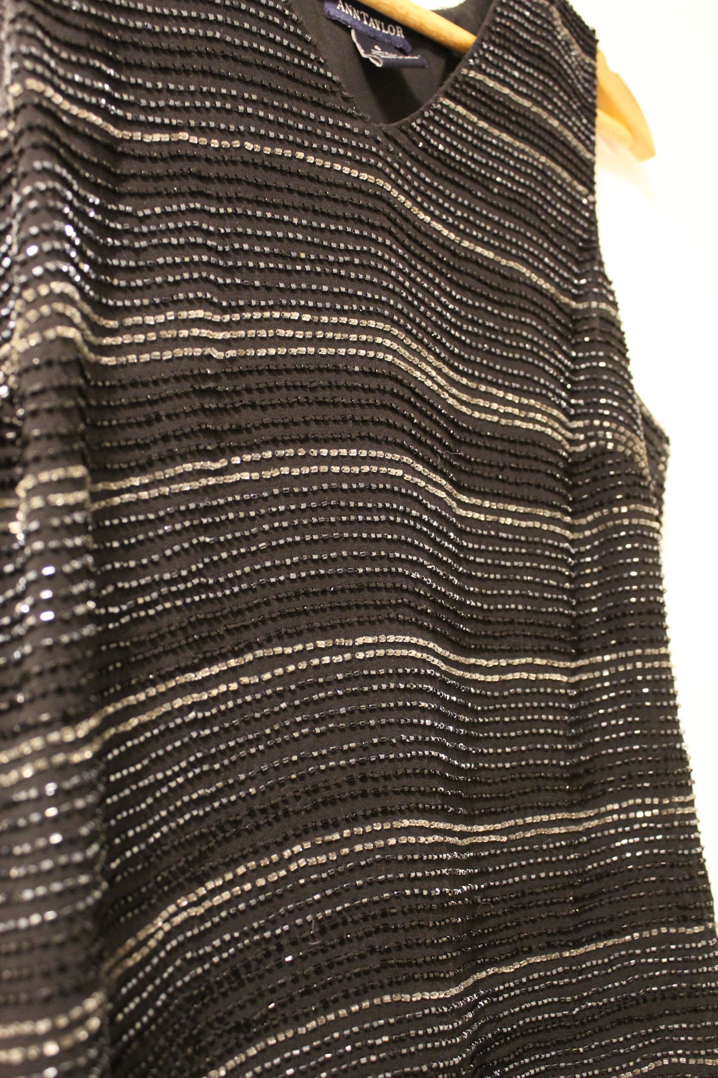 Ann Taylor Black Sequin Tank