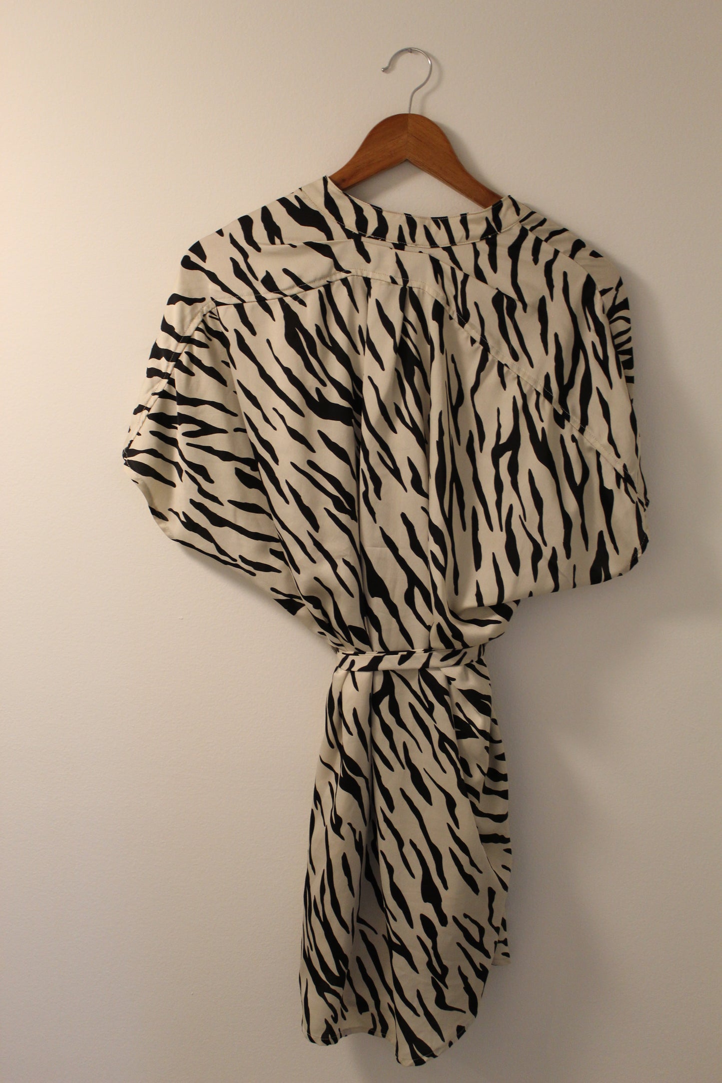 Zebra Print Wrap Dress