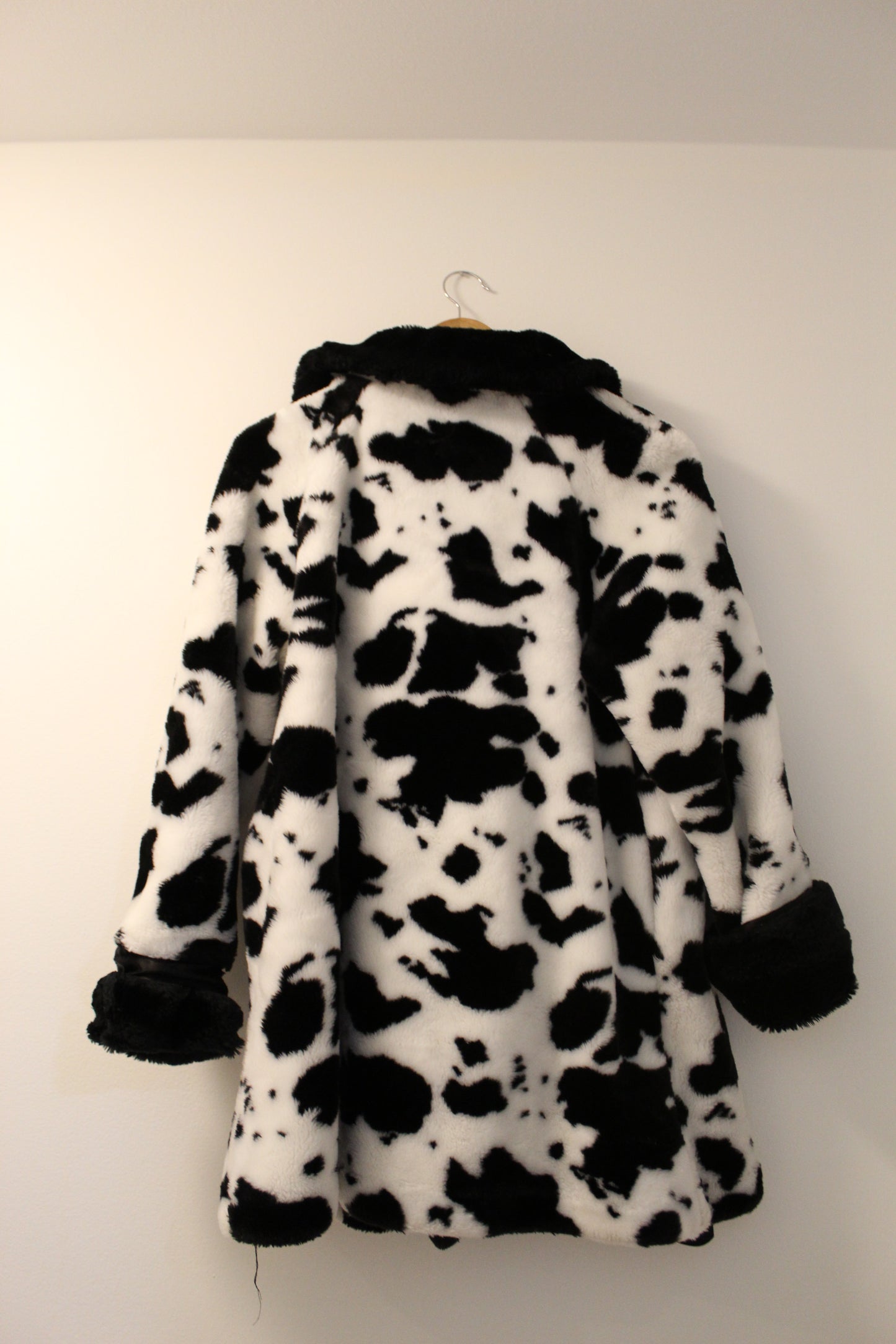 Cow Print Fur Coat SZ L